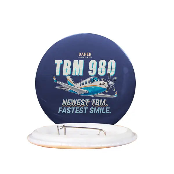 Daher TBM 980 - Cartoon - Pin - Navy Blue