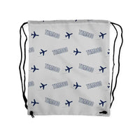 Thumbnail for Daher TBM 980 - Drawstring Bag - 3D Pattern - Light Gray