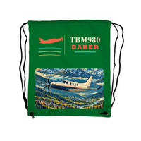 Thumbnail for Daher TBM 980 - Drawstring Bag - Classic - Green