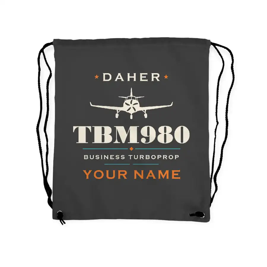 Daher TBM 980 - Drawstring Bag - Heritage + Name - Gray