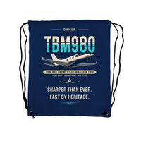 Thumbnail for Daher TBM 980 - Drawstring Bag - Original - Dark Blue