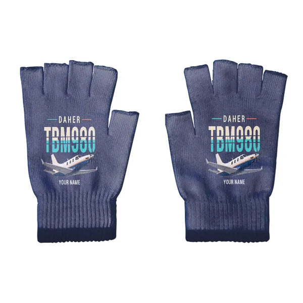 Daher TBM 980 - Gloves - Cut - Original + Name - Navy Blue