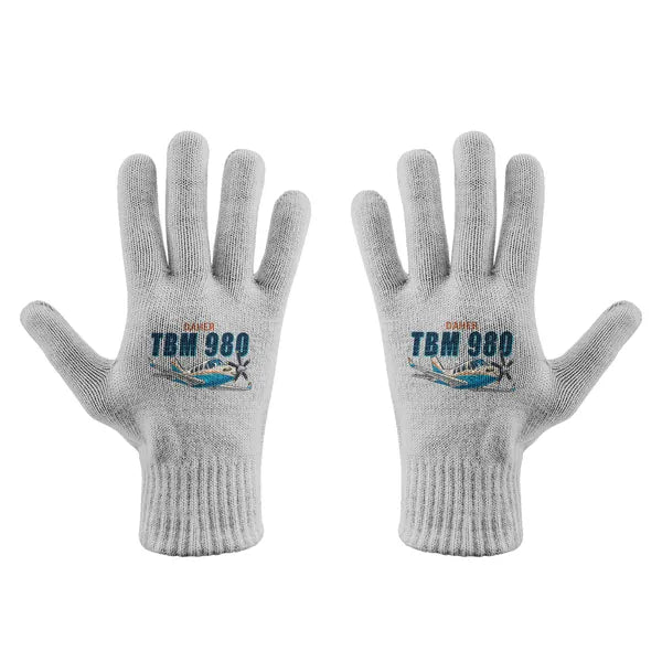 Daher TBM 980 - Gloves - Full - Cartoon - Light Gray