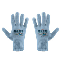 Thumbnail for Daher TBM 980 - Gloves - Full - Cartoon + Name - Light Blue