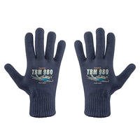 Thumbnail for Daher TBM 980 - Gloves - Full - Cartoon + Name - Navy Blue