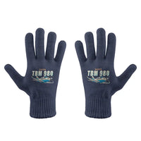 Thumbnail for Daher TBM 980 - Gloves - Full - Cartoon - Navy Blue