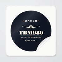 Thumbnail for Daher TBM 980 - Heritage - Circle Sticker - Peel