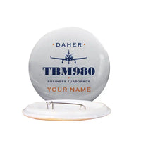 Thumbnail for Daher TBM 980 - Heritage + Name - Pin - Light Gray