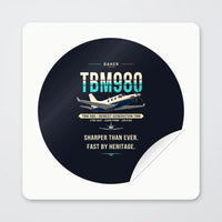 Thumbnail for Daher TBM 980 - Original - Circle Sticker - Peel