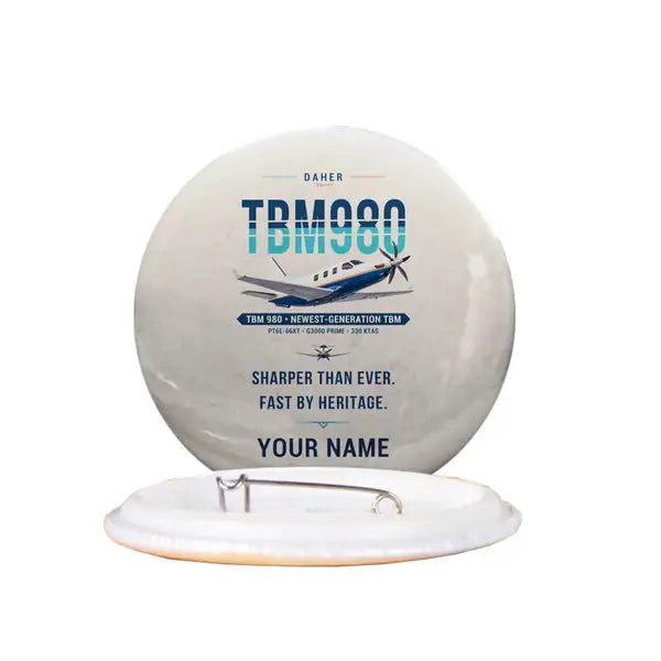 Daher TBM 980 - Original + Name - Pin - Beige