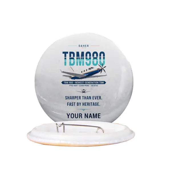 Daher TBM 980 - Original + Name - Pin - White