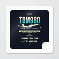 Thumbnail for Daher TBM 980 - Original - Square Sticker - Peel