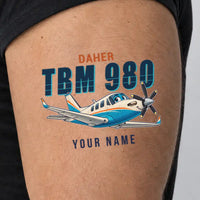 Thumbnail for Daher TBM 980 - Tattoo - Cartoon + Name - Man