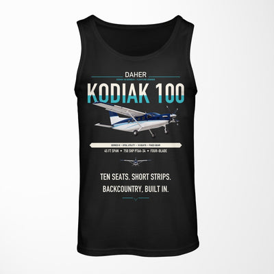 Daher Kodiak 100 Series III design on black tank top