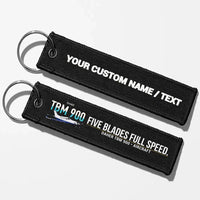Thumbnail for Daher TBM 900 Aviator Key Chains - Black - Personalized