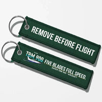 Thumbnail for Daher TBM 900 Aviator Key Chains - Dark Green - Remove Before Flight