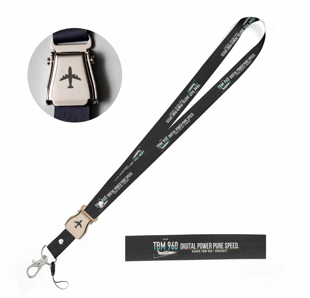 Daher TBM 960 seat belt lanyard - black