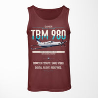 Thumbnail for Daher TBM 980 design on dark red tank top