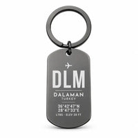 Thumbnail for Dalaman Airport DLM - Key Chain - Original Design - Black