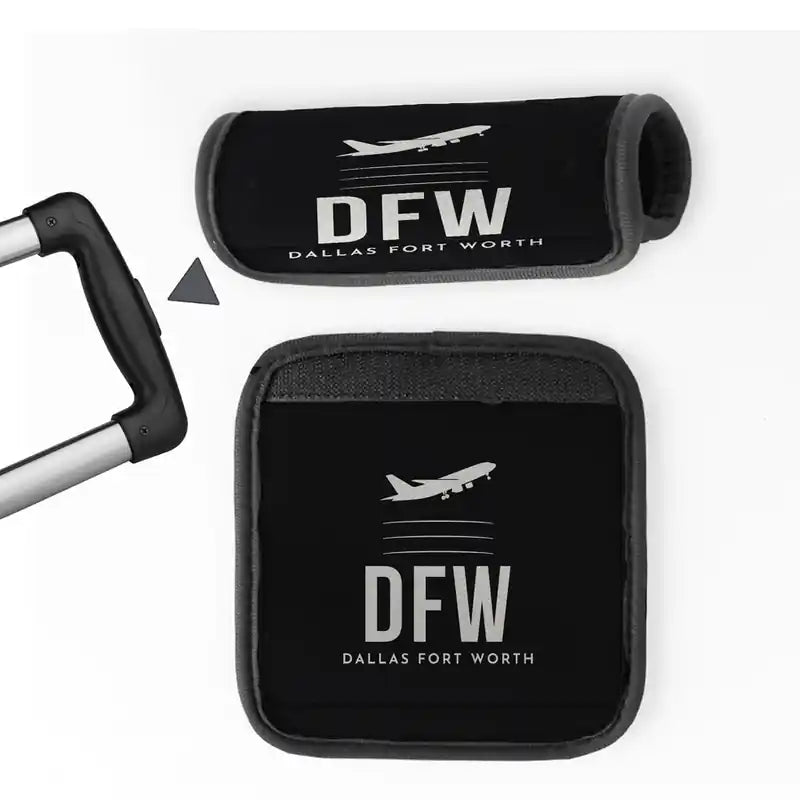 Dallas Fort Worth International Airport (DFW) Luggage Handle Covers - Black