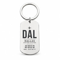 Thumbnail for Dallas Love Field DAL - Key Chain - Original Design - Silver