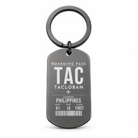 Thumbnail for Daniel Z. Romualdez Airport TAC - Key Chain - Boarding Pass Style - Black