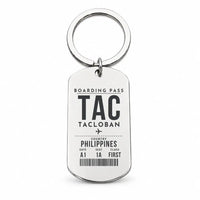 Thumbnail for Daniel Z. Romualdez Airport TAC - Key Chain - Boarding Pass Style - Silver