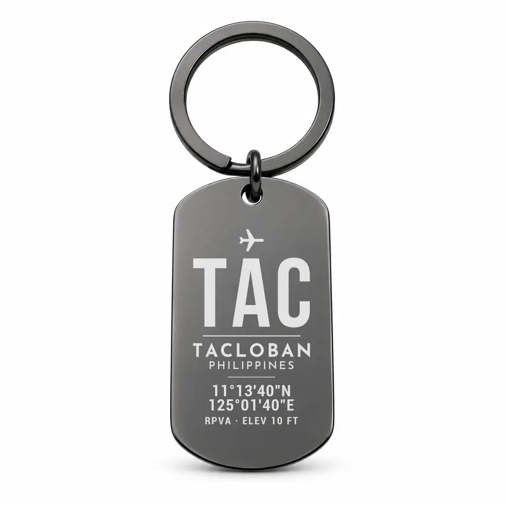 Daniel Z. Romualdez Airport TAC - Key Chain - Original Design - Black