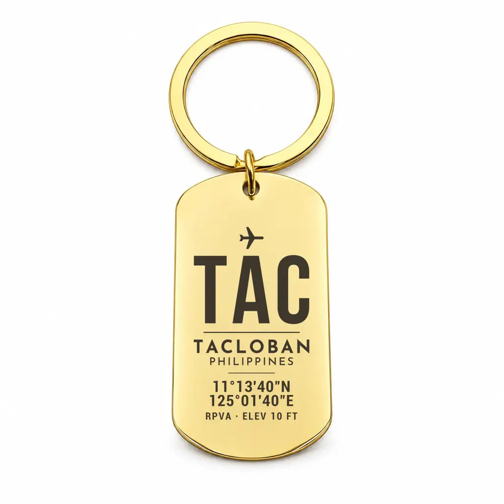 Daniel Z. Romualdez Airport TAC - Key Chain - Original Design - Gold