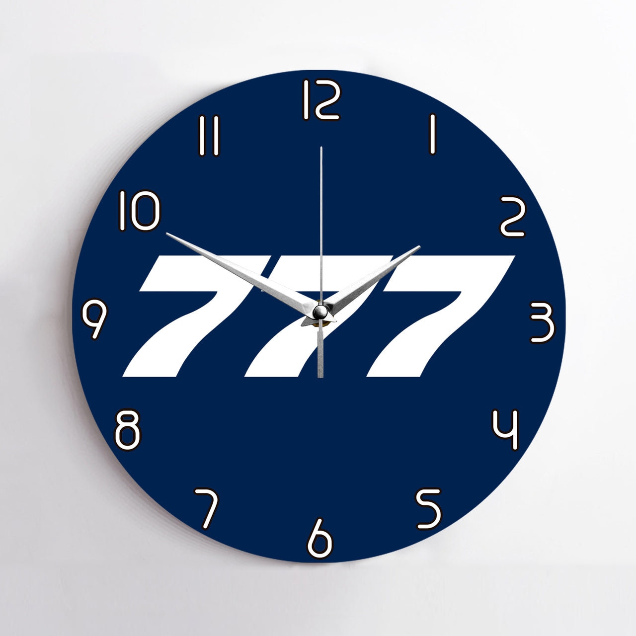 777 Flat Text Designed Wall Clocks