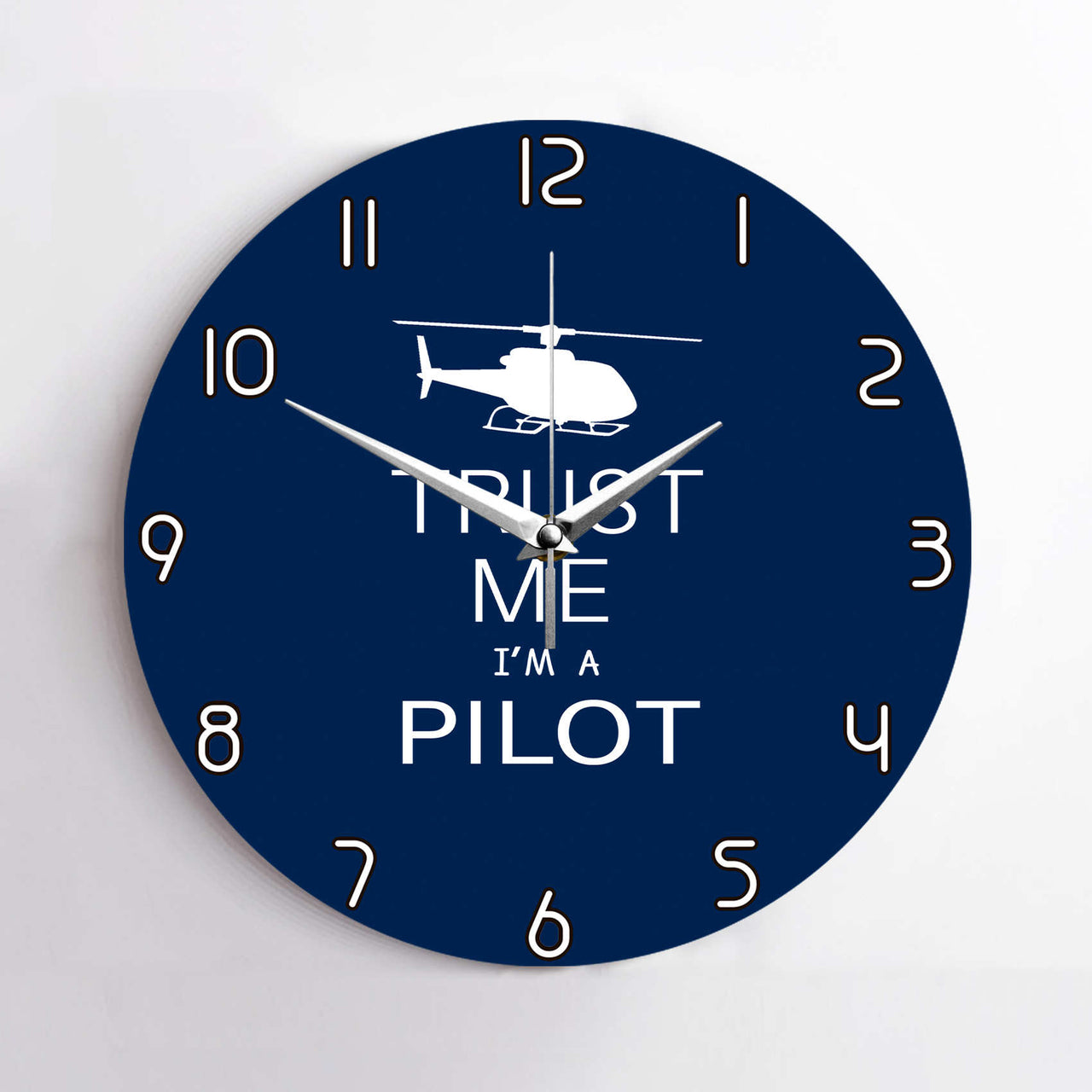Trust Me I'm a Pilot (Helicopter) Designed Wall Clocks