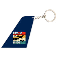Thumbnail for Husband & Dad & Pilot & Legend Designed Tail Key Chains