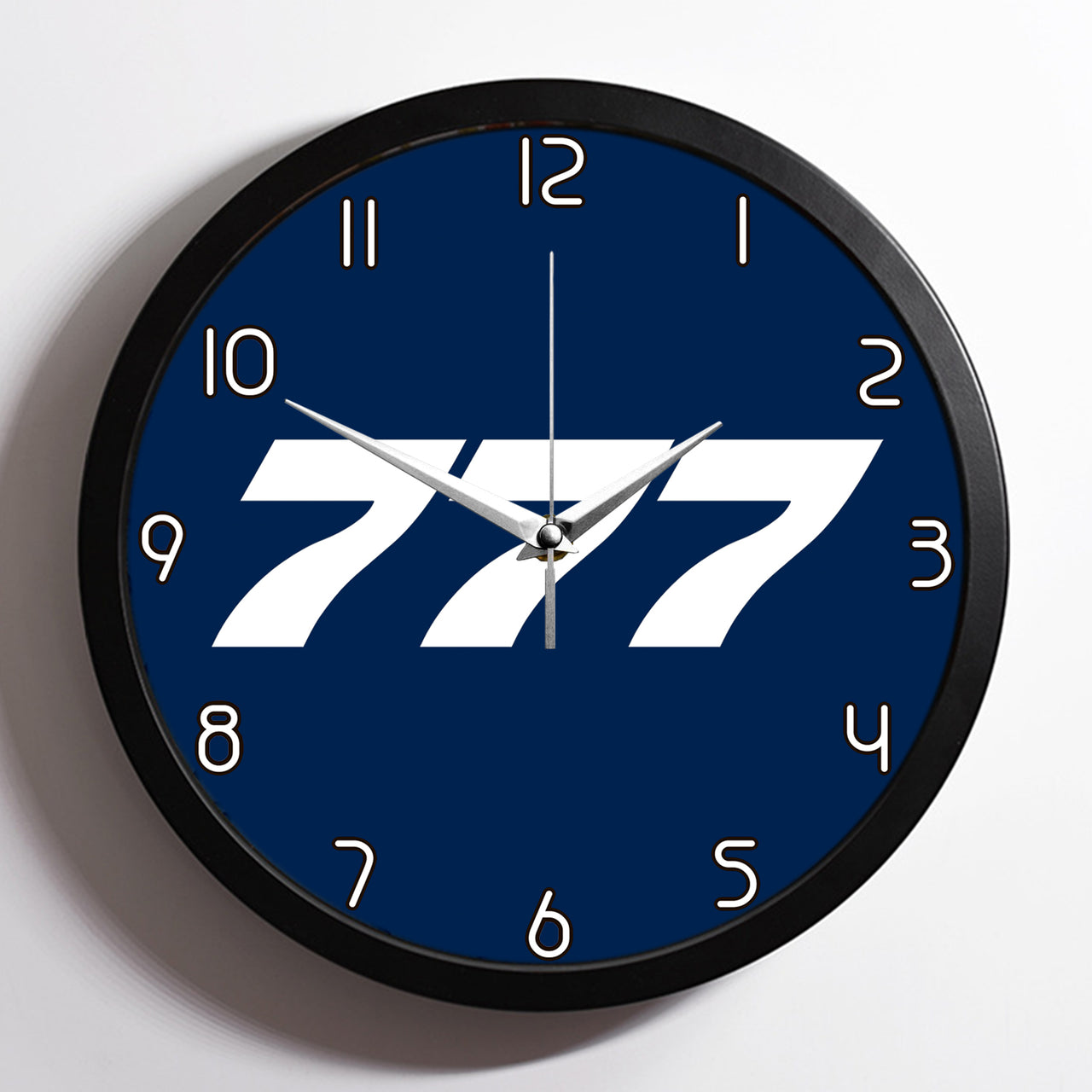 777 Flat Text Designed Wall Clocks