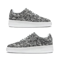 Thumbnail for Dark Coloured Airplanes Designed Low Top Sport Sneakers & Shoes