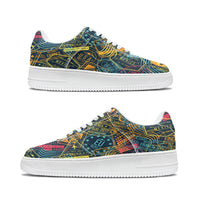 Thumbnail for Dark Coloured Passport Stamps Designed Low Top Sport Sneakers & Shoes