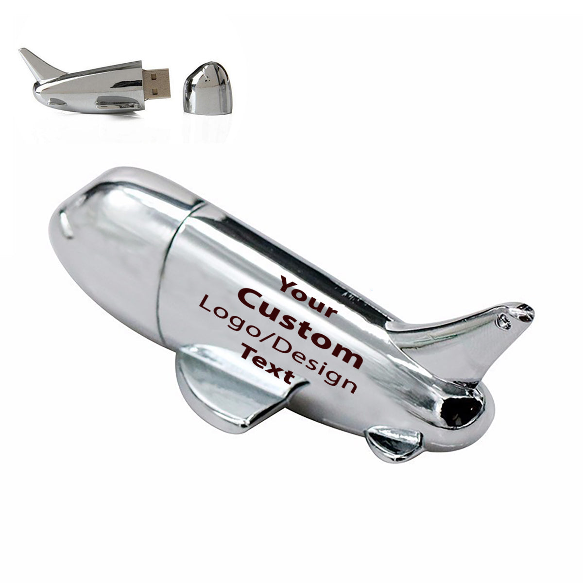 Your Custom Design & Image & Logo & Text Designed Airplane Shape USB Drives