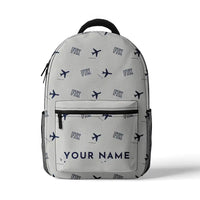 Thumbnail for Dassault Falcon 7X - 3D Backpack - 3D Pattern + Name - White