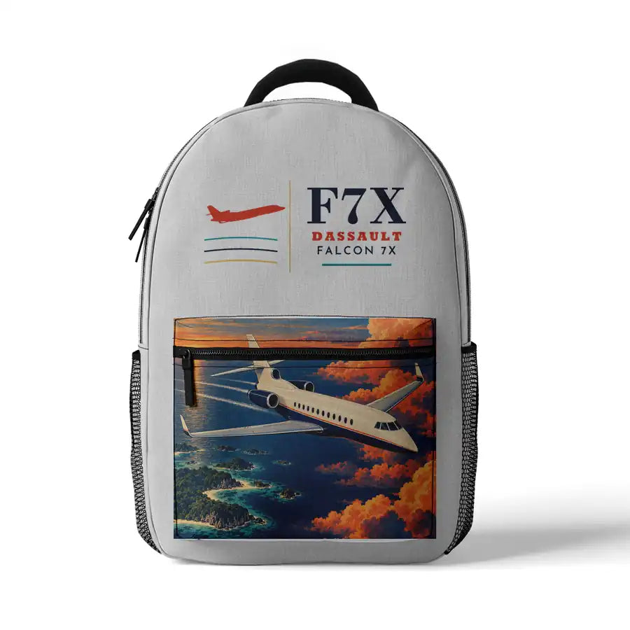 Dassault Falcon 7X - 3D Backpack - White