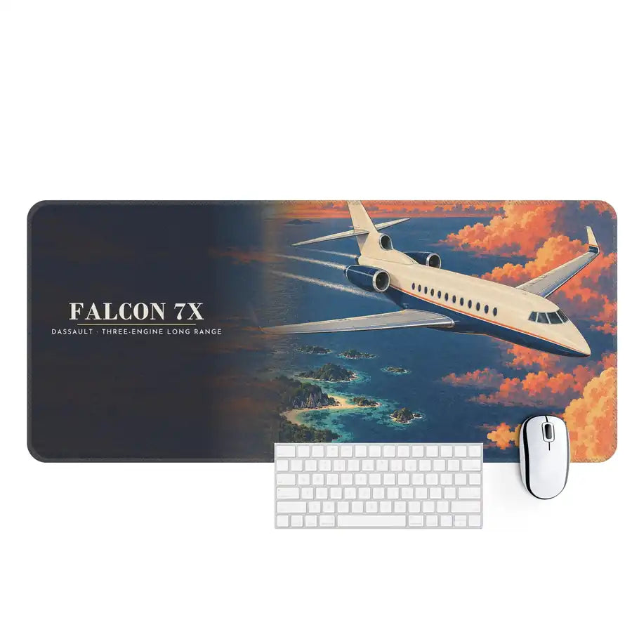 Dassault Falcon 7X - 3D - Desk Mat - Full Print