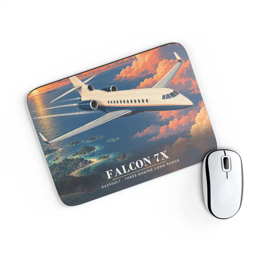 Dassault Falcon 7X - 3D - Mouse Pad - Full Print