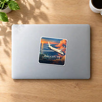 Thumbnail for Dassault Falcon 7X - 3D + Name - Square Sticker - MacBook