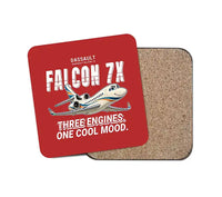 Thumbnail for Dassault Falcon 7X - Cartoon - Coaster - Red