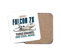 Thumbnail for Dassault Falcon 7X - Cartoon - Coaster - White