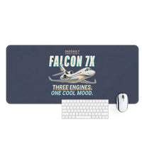 Thumbnail for Dassault Falcon 7X - Cartoon - Desk Mat - Navy Blue
