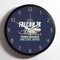 Thumbnail for Dassault Falcon 7X - Cartoon - Framed - Navy Blue