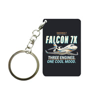 Thumbnail for Dassault Falcon 7X - Cartoon - Key Chain - Black