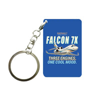 Thumbnail for Dassault Falcon 7X - Cartoon - Key Chain - Blue