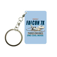 Thumbnail for Dassault Falcon 7X - Cartoon - Key Chain - Light Blue