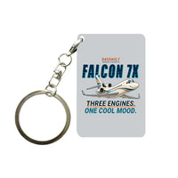 Thumbnail for Dassault Falcon 7X - Cartoon - Key Chain - Light Gray