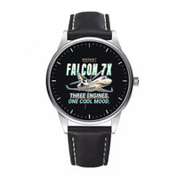 Thumbnail for Dassault Falcon 7X - Cartoon - Leather Strap - Black Leather Strap